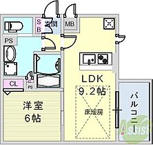 プレサンスTHE神戸  ｜ 兵庫県神戸市兵庫区西出町2丁目（賃貸マンション1LDK・2階・33.24㎡） その2