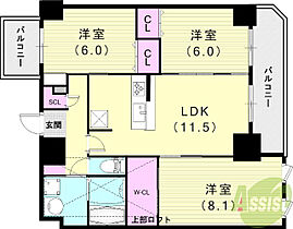 グルーブAriaトアロード  ｜ 兵庫県神戸市中央区下山手通3丁目（賃貸マンション3LDK・14階・71.68㎡） その2