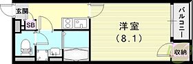 クレイノティーハイム　リオン  ｜ 兵庫県神戸市北区有野町有野3446-6（賃貸アパート1K・1階・25.89㎡） その2