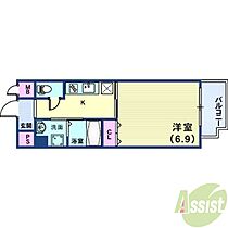 ネスト割塚  ｜ 兵庫県神戸市中央区割塚通2丁目（賃貸マンション1K・7階・25.05㎡） その2