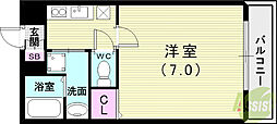 シュマンセプト神戸 1Kの間取図画像
