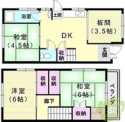 鈴蘭台東町戸建 4DKの間取り