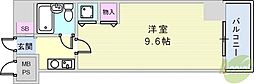 ライオンズプラザオータニ神戸 1Kの間取図画像