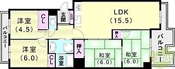 ハイム北鈴蘭 4LDKの間取図画像