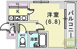 ときわ神田ハイツ 1Kの間取図画像