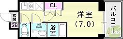 ワールドアイ神戸ハーバーランド2 1Kの間取図画像