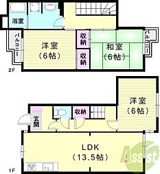 鈴蘭泉台第2住宅5号棟 3LDKの間取図画像