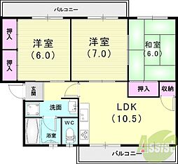 ひよどり台7団地34号棟 2階/-