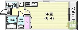 リノハイツ鈴蘭台駅前A ワンルームの間取図画像