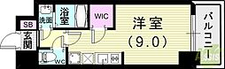 Alivis神戸駅前 ワンルームの間取図画像