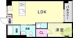 WhiteVilla2 1LDKの間取図画像
