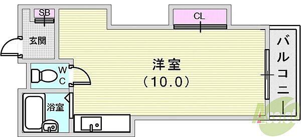 サイコート兵庫 ｜兵庫県神戸市兵庫区湊町3丁目(賃貸マンション1R・5階・26.05㎡)の写真 その2