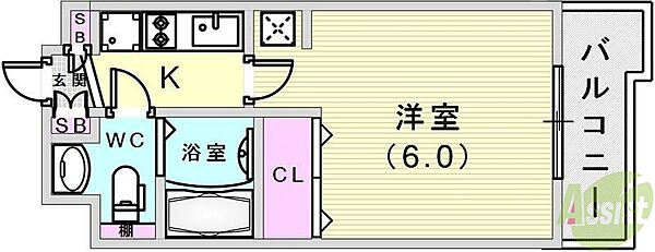 エステムコート神戸ハーバーランド前VIピクシス ｜兵庫県神戸市兵庫区湊町3丁目(賃貸マンション1K・8階・21.00㎡)の写真 その2