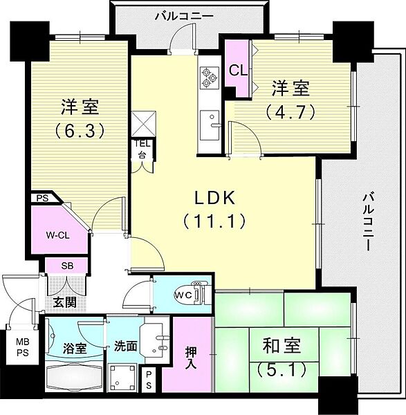 間取りを拡大表示