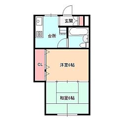 フレグランスセンチュリー 2Kの間取図画像