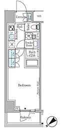 ルビア赤坂 7階1Kの間取り
