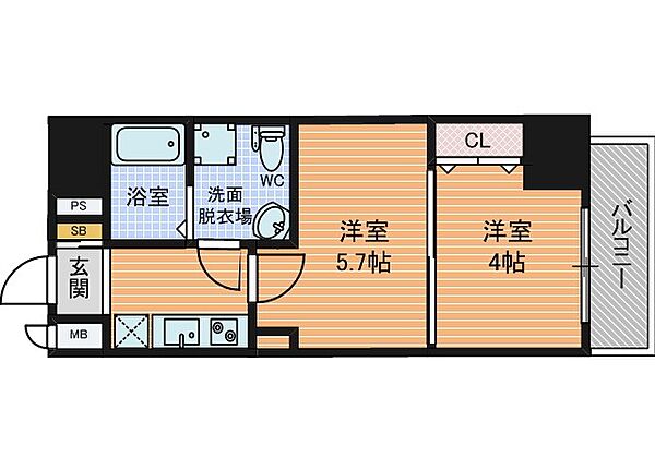 SEST北浜 ｜大阪府大阪市中央区島町２丁目(賃貸マンション1DK・10階・28.59㎡)の写真 その2