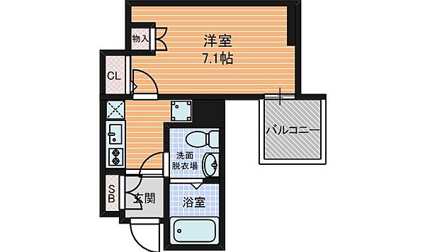 アドバンス心斎橋ラシュレ ｜大阪府大阪市中央区南久宝寺町３丁目(賃貸マンション1K・14階・22.50㎡)の写真 その2