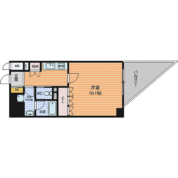 ビエラコート内久宝寺（旧：ルクレ内久宝寺町） ｜大阪府大阪市中央区内久宝寺町４丁目(賃貸マンション1K・9階・34.23㎡)の写真 その2