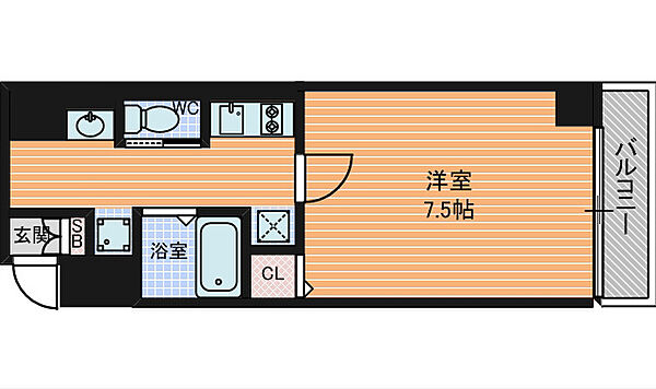 ミラージュパレス本町東レジデンス ｜大阪府大阪市中央区内本町２丁目(賃貸マンション1K・13階・25.75㎡)の写真 その2