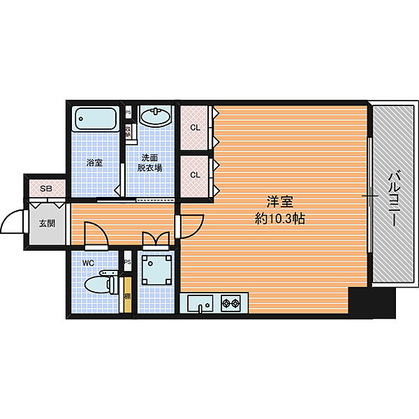 アプリーレ堺筋本町 ｜大阪府大阪市中央区北久宝寺町１丁目(賃貸マンション1R・13階・31.16㎡)の写真 その2