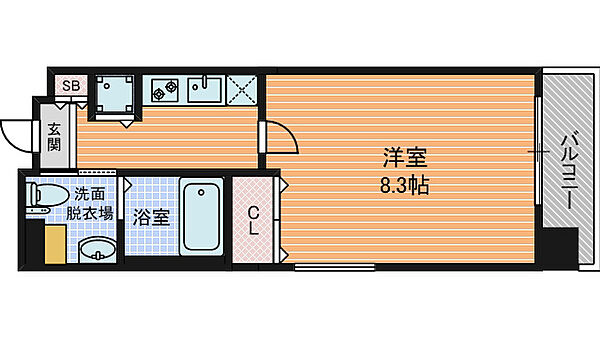 W-STYLE北浜 ｜大阪府大阪市中央区東高麗橋(賃貸マンション1K・8階・27.29㎡)の写真 その2