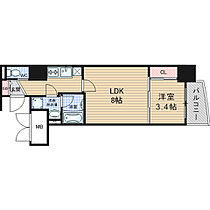 APRILE南森町（旧：アスール南森町）  ｜ 大阪府大阪市北区同心１丁目（賃貸マンション1LDK・13階・33.62㎡） その2