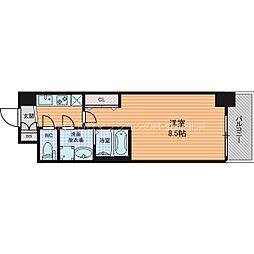 レジデンス塚本VICUS 1Kの間取図画像