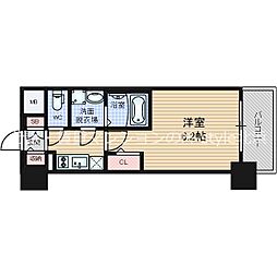エスリード大阪京橋FLORAISON 1Kの間取図画像