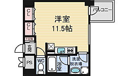 パークキューブ北浜 ワンルームの間取図画像