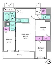 ドゥーエ日暮里III 4階