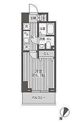 レジディア蒲田 1Kの間取図画像