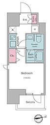 レジディア大森2 1Kの間取図画像