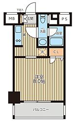 レジディア新横浜 1Kの間取図画像