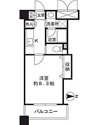 エスト茨木 1Kの間取図画像