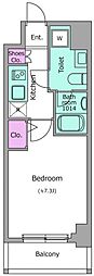 RESIDIA本厚木 1Kの間取図画像