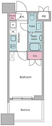 レジディア錦糸町 1Kの間取図画像