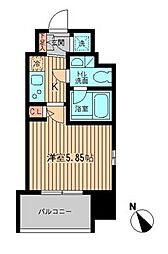 RESIDIA大森 1Kの間取図画像