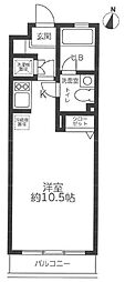 RESIDIA笹塚 ワンルームの間取図画像