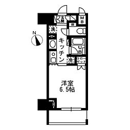 ウィスティリア高津 1Kの間取図画像