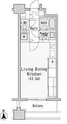 レジディア西麻布 ワンルームの間取図画像