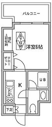 ラクラス木場公園 1Kの間取図画像