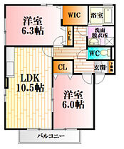 ベル　メゾン　可部　C棟  ｜ 広島県広島市安佐北区亀山2丁目（賃貸アパート2LDK・2階・55.40㎡） その2