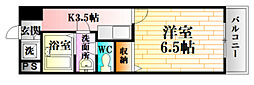 スターライト北斗ビル 1Kの間取図画像