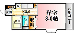 ユーゲントハイム 1Kの間取図画像
