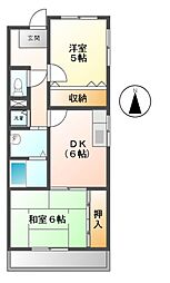ファミールy 2DKの間取図画像