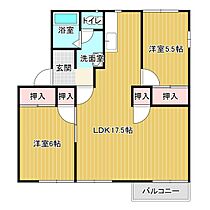 シャトレイン沖代 202 ｜ 大分県中津市沖代町1丁目（賃貸アパート2LDK・2階・65.88㎡） その2