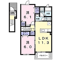 フィールドヴュー21 201 ｜ 大分県中津市高瀬（賃貸アパート2LDK・2階・57.07㎡） その2