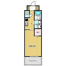 マキシム天神 1Kの間取図画像