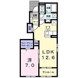 ソルカミーノドス 1LDKの間取図画像